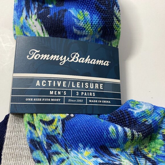 Tommy Bahama Coolmax Island Zone Low Cut Socks One Size - 3 Pair - Picture 2 of 3